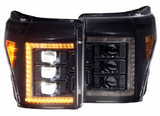 Morimoto LF505-A-ASM XB LED Headlights with Amber DRL for Ford Super Duty 2011-2016