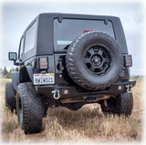 Turn Offroad HTJKSQ2-M2 Squareback 2-Piece Hard Top for Jeep Wrangler JK 2 Door 2007-2018