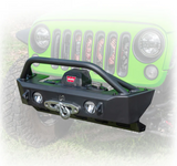 Turn Offroad JPFB-03 Front Bumper with Skid Plate & Recessed Winch Mount for Jeep Wrangler JK, JL & Gladiator JT 2007+