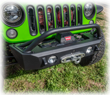 Turn Offroad JPFB-03 Front Bumper with Skid Plate & Recessed Winch Mount for Jeep Wrangler JK, JL & Gladiator JT 2007+
