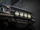 DV8 Offroad BE7RW108W-H-QTY4 7" Halo Elite Round Light with Accent Halo 4 Pack