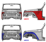 Motobilt MB1273 High Clearance Front Fender & Corner Armor System for Jeep Wrangler JK 2007-2018
