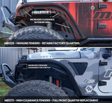 Motobilt MB1273 High Clearance Front Fender & Corner Armor System for Jeep Wrangler JK 2007-2018