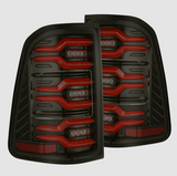 AlphaRex 640052 LUXX-Series LED Tail Lights Black Red Ram 1500 2025+