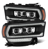 AlphaRex 880547 19-24 Ram 2500/3500/4500/5500 PRO-Series Halogen Projector Headlights Black