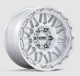 KMC Wheels KM555 Attack Wheel 17x8.5 Gloss Silver with Machined Face