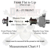 Adams Driveshaft ASDJL-1350HRF-S-4XE Front 1350 CV Driveshaft OEM Flange Style for Jeep Wrangler JL 4Xe 2021+