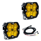 Baja Designs 55-7811-2 Squadron 2.0 Sport Black Auxiliary LED Light Pod Pair in Baja Amber