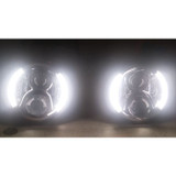Quake LED QTE822 Half Halo 7" Headlights for Jeep Wrangler JK 2007-2018