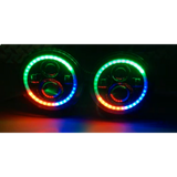 Quake LED QTE902 RGB HD Accent Headlights for Jeep Wrangler JK 2007-2018