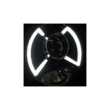 Quake LED QTE1027 Headlights with White X-Wing DRL for Jeep Wrangler JL & Gladiator JT 2018+