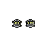 Quake LED QTE968 7" Headlight & Fog Light Package White DRL Halo/Amber Turn Signals for Jeep Wrangler JK 2007-2018