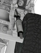 Motobilt MB3114 Rear Coilover Shock Mount and Frame Reinforcement Brackets for Jeep Gladiator JT 2020+