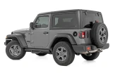 Rough Country RCJ1846B Full Length Nerf Steps for Jeep Wrangler JL 2 Door 4WD 2018+