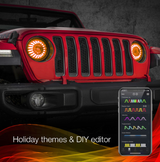 XK Glow XK-7IN-JP-KIT-DM 7" RGB XKChrome LED Headlights for Jeep Wrangler TJ & JK 1997-2018