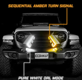XK Glow XK-GRILL-JL1-DM XKChrome LED Grille Kit for Jeep Wrangler JL & Gladiator JT 2018+