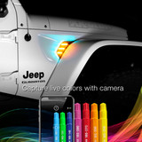 XK Glow XK-VENT-RGB-JK RGB & Amber Fender Light Kit for Jeep Wrangler JK 2007-2018