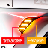 XK Glow XK-VENT-RGB-JK RGB & Amber Fender Light Kit for Jeep Wrangler JK 2007-2018
