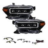 Form Lighting FL0112 LED Projector Headlights with Selectable DRL for Toyota Tacoma 2016-2023