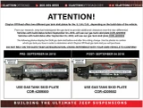 Clayton Off Road 4209005 Jeep Wrangler 2.0L Skid Plate System - Skinny Tank Only (2018-2024+, JL)