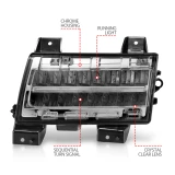 Anzo USA 511086 JEEP WRANGLER 18+ FULL LED FENDER LIGHTS CHROME W/ SEQUENTIAL SIGNAL (FOR SPORT, SPORT S MODEL HALOGEN FENDER LIGHTS)