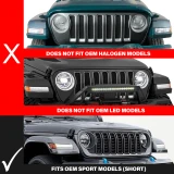 Anzo USA 511086 JEEP WRANGLER 18+ FULL LED FENDER LIGHTS CHROME W/ SEQUENTIAL SIGNAL (FOR SPORT, SPORT S MODEL HALOGEN FENDER LIGHTS)