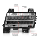 Anzo USA 511085 JEEP WRANGLER 18+ FULL LED FENDER LIGHTS CHROME W/ SEQUENTIAL SIGNAL (FOR SPORT, SPORT S MODEL HALOGEN FENDER LIGHTS)