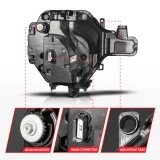 Anzo USA 111639X FORD BRONCO 21-26 Z-SERIES FULL LED PROJECTOR HEADLIGHTS BLACK W/ DRL SWITCH, INITIATION & SEQUENTIAL