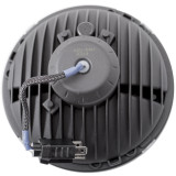 Back of Anzo USA 7" Round LED Headlamp Pair Chrome Housing w/ Logo for Wrangler Tj, LJ & JK