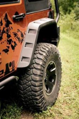 Rear Fender Flare Rugged Ridge Hurricane Flat Fender Flare Set JK