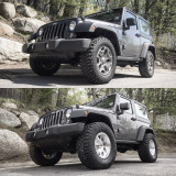2.5" TeraFlex Coil Lift, Method Race Wheels, and 35" Nitto Ridge Grappler Tires.