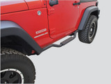 Rampage Products Slimline 2" Side Bars with Recessed Step Mounted on Jeep JK 2 Door