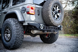Motobilt MB1092 Crusher Rear Bumper w/ Spare Cut Out & Light Mounts for Jeep Wrangler JL 2018+