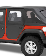 Bestop 51799-35 Full 2 Piece Rear Fabric Doors for Jeep Wrangler JK 4 Door 2007-2018