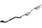 Borla 140811CB Touring T-304 Stainless Steel Cat-Back Exhaust with Dual Side Exit- Black for Jeep Gladiator JT 2020+