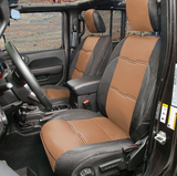 Smittybilt 577125 Gen2 Neoprene Seat Cover Set in Tan/Black for Jeep Wrangler JL 4 Door 2018+
