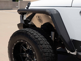Road Armor 507AFF0B Stealth Front Fender Flares with DRL LED Lights for Jeep Wrangler JK 2007-2018