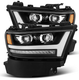 AlphaRex 880543 LUXX-Series LED Projector Headlights in Black for Ram 1500 2019+