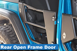 MetalCloak 4201 Aluminum Open Frame Rear Tube Doors for Jeep Wrangler JL & Gladiator JT 2018+