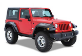 Bushwacker 10046-02 Extended Coverage Pocket Style Fender Flares for Jeep Wrangler JK 2 Door 2007-2018