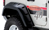 Bushwacker 10044-02 Extended Coverage Pocket Style Fender Flares for Jeep Wrangler JK 4 Door 2007-2018