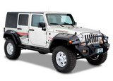 Bushwacker 10044-02 Extended Coverage Pocket Style Fender Flares for Jeep Wrangler JK 4 Door 2007-2018