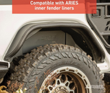 Aries 2500203 Rear Fender Flares for Jeep Wrangler JL 2018+