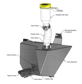 Motobilt MB5066 Windshield Washer Fluid Tank Relocation Kit for Jeep Wrangler JL 4 Door 392 2021+