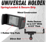 Bulletpoint Mounting Solutions Universal Phone Mount Holder for Jeep Wrangler JK 2007-2010