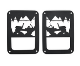 Kentrol 80702 Heritage Tail Light Guards for Jeep Wrangler JK 2007-2018