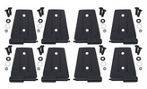 Kentrol 80576 8-Piece Door Hinge Set in Textured Black for Jeep Wrangler JK 2007-2018