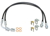 Rock Jock CE-9807FBLKL Braided Brake Hose Kit 35" Long for Jeep Wrangler JK 2014-2018