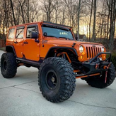 Motobilt MB1075-2-A-1076-2-A Front & Rear 2" Crusher Fender Package for Jeep Wrangler JK 2007-2018