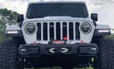 Recon 264148BK Fender LED Light OLED DRL in Smoked Lens for Jeep Wrangler JL & Gladiator JT 2018+
